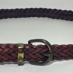 Saks Fifth Avenue Men's Braided Leather Belt – Vintage 1990s / Early 2000s